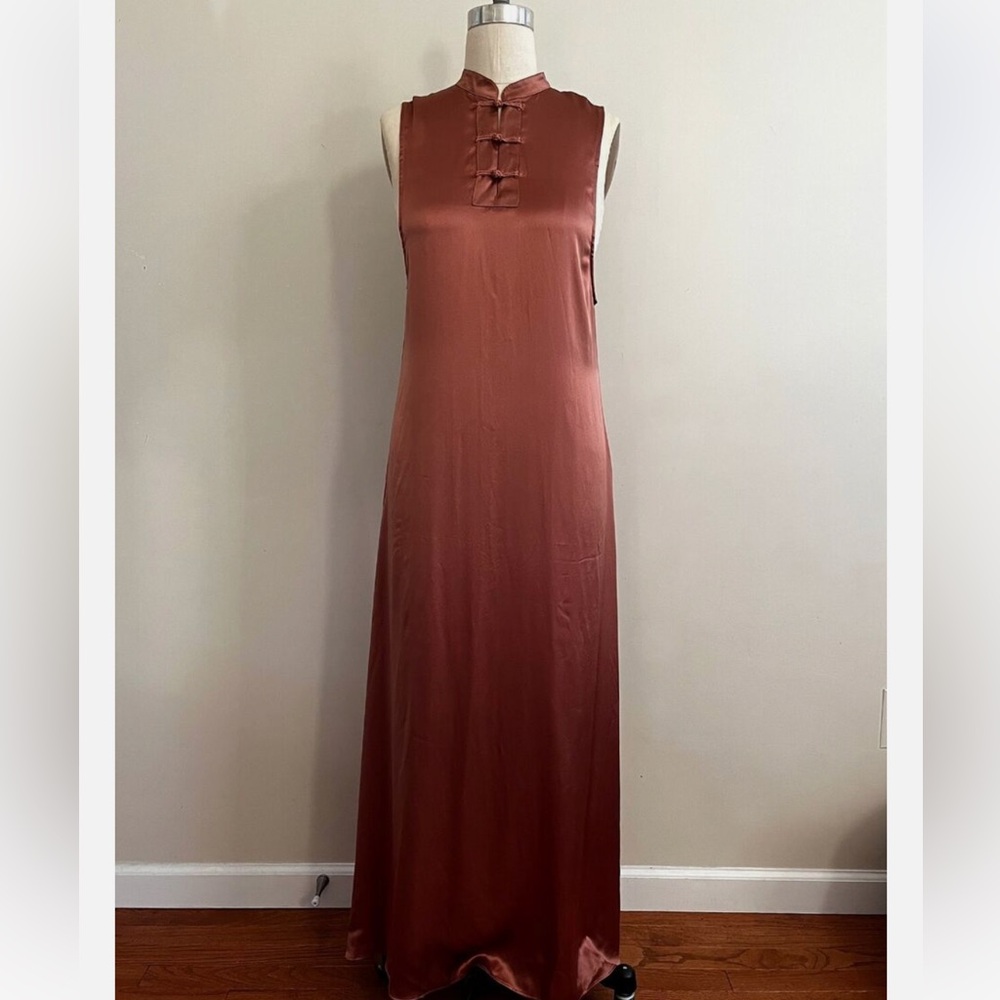 Reformation Red Sleeveless Sheath Maxi Dress